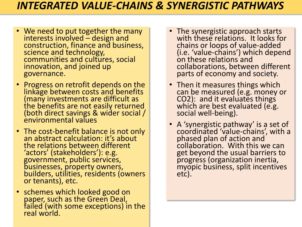 integrated value chains synergistic pathways