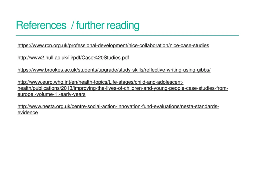 references further reading