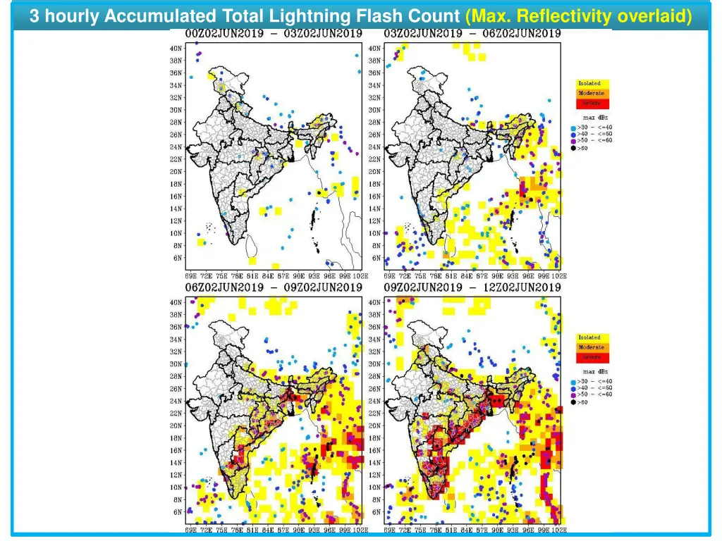 3 hourly accumulated total lightning flash count