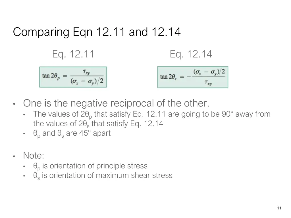 comparing eqn 12 11 and 12 14