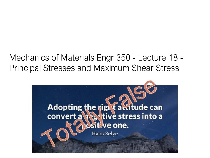 mechanics of materials engr 350 lecture