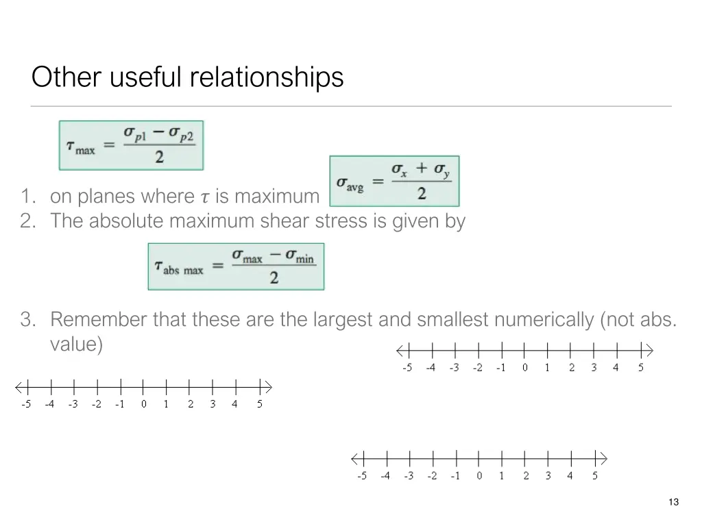 other useful relationships