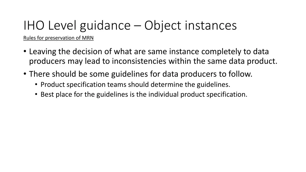 iho level guidance object instances rules 1