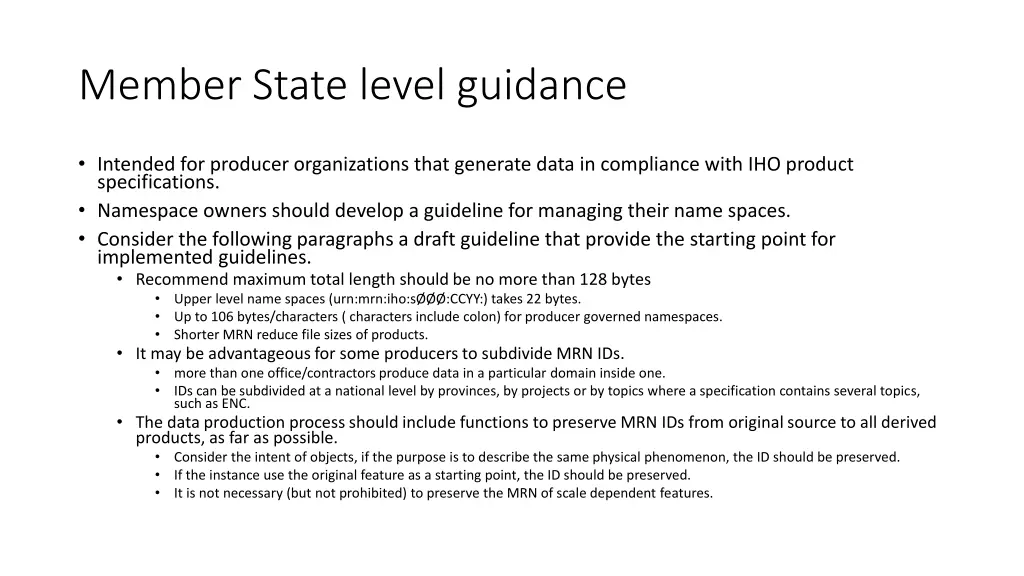 member state level guidance