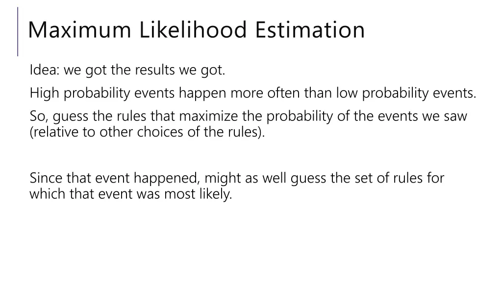 maximum likelihood estimation 1