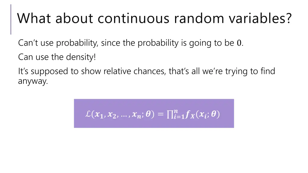 what about continuous random variables