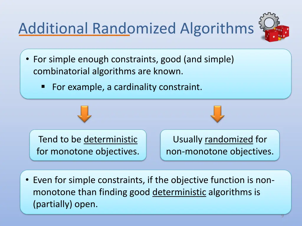 additional randomized algorithms