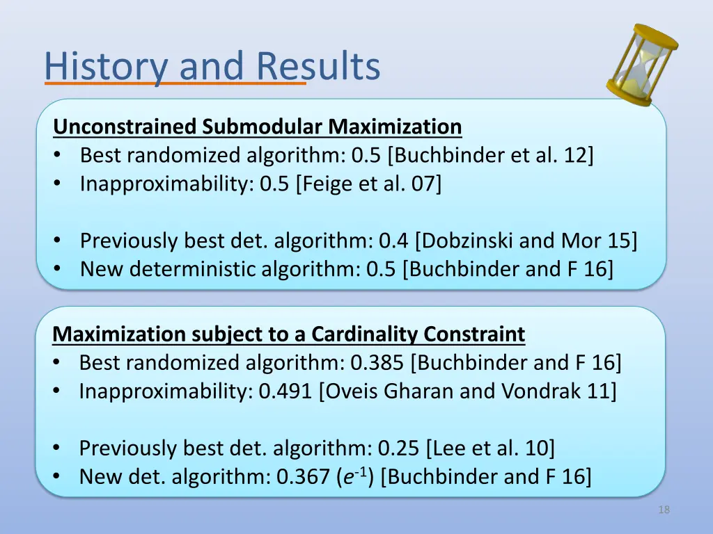 history and results