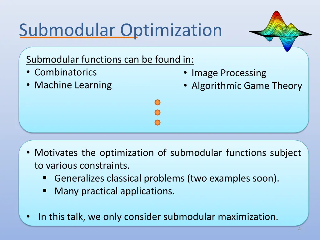 submodular optimization