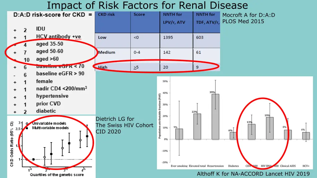 impact of risk factors for renal disease