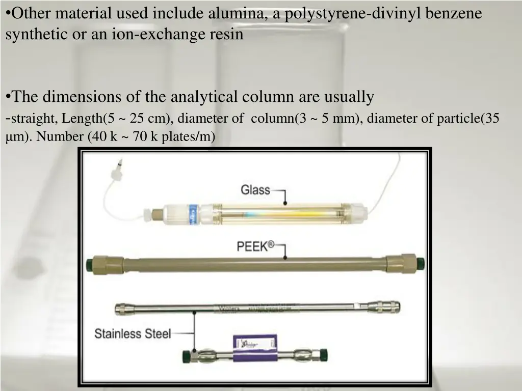 other material used include alumina a polystyrene