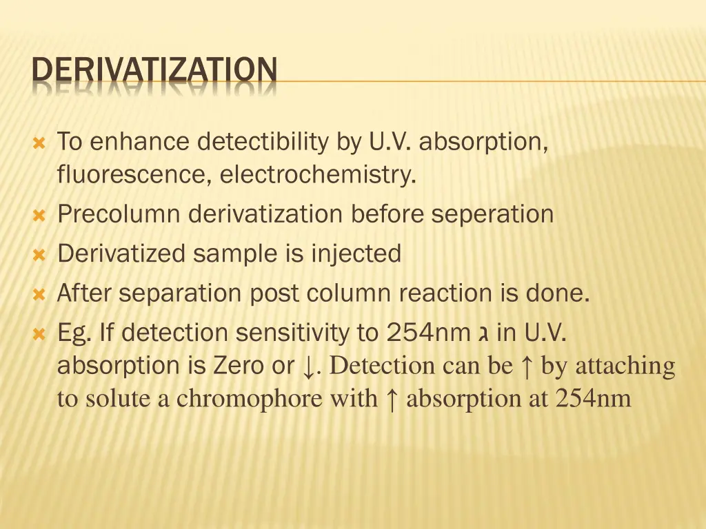 derivatization