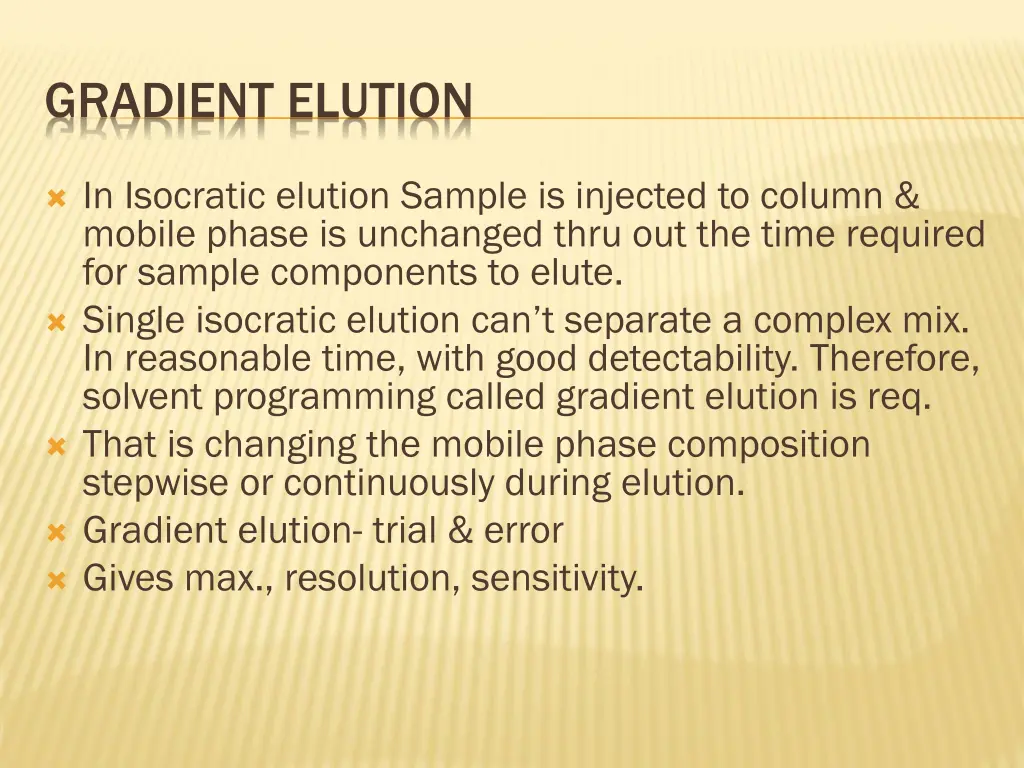 gradient elution