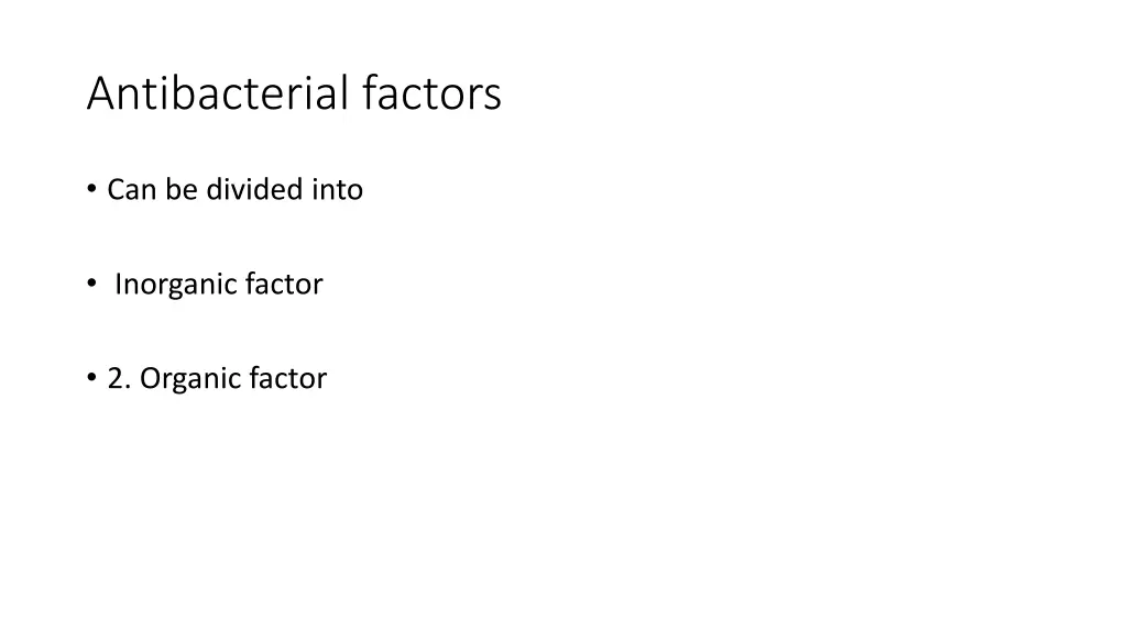 antibacterial factors