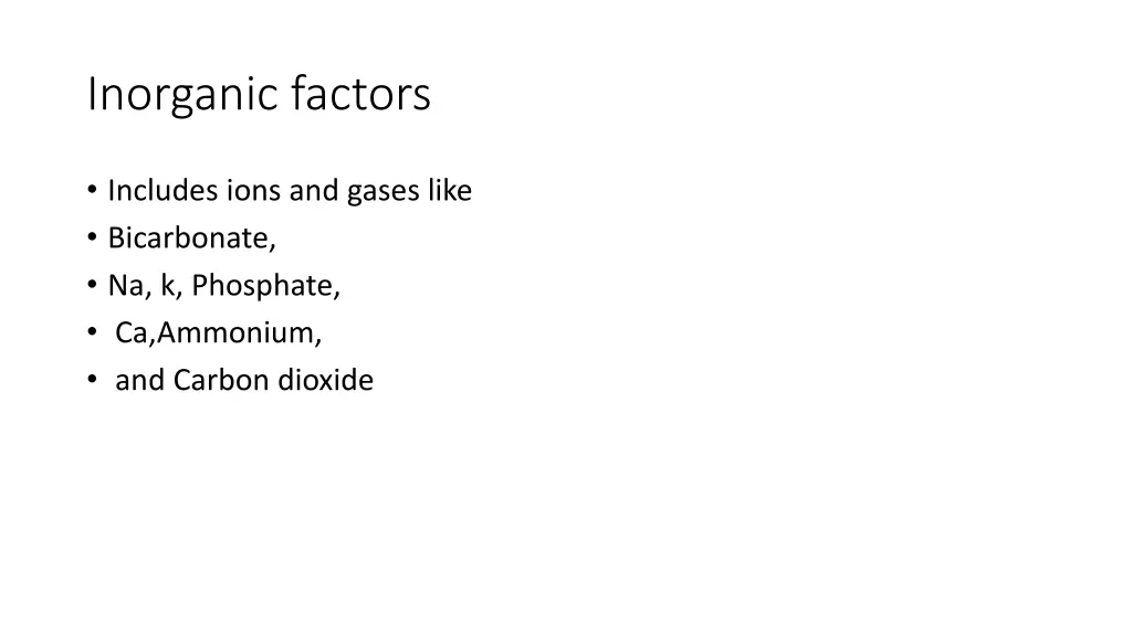 inorganic factors