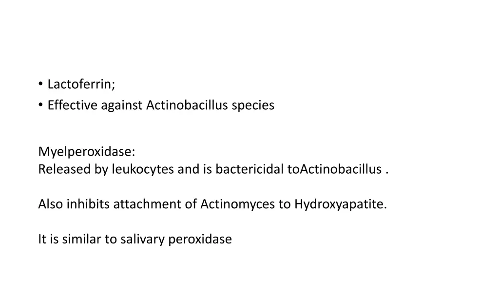 lactoferrin effective against actinobacillus