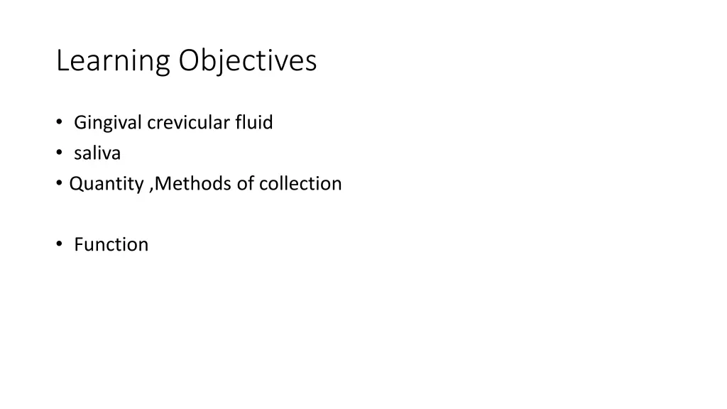 learning objectives