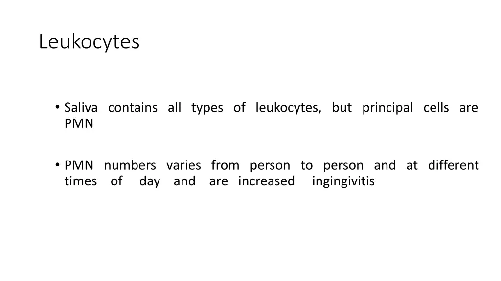 leukocytes