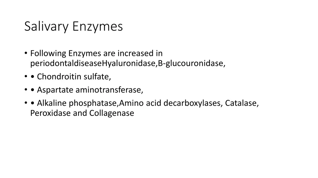 salivary enzymes