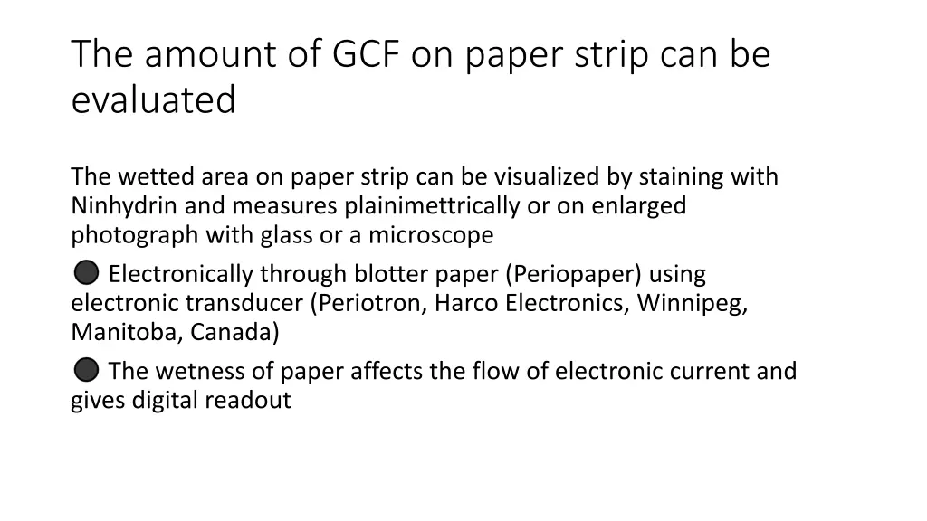 the amount of gcf on paper strip can be evaluated