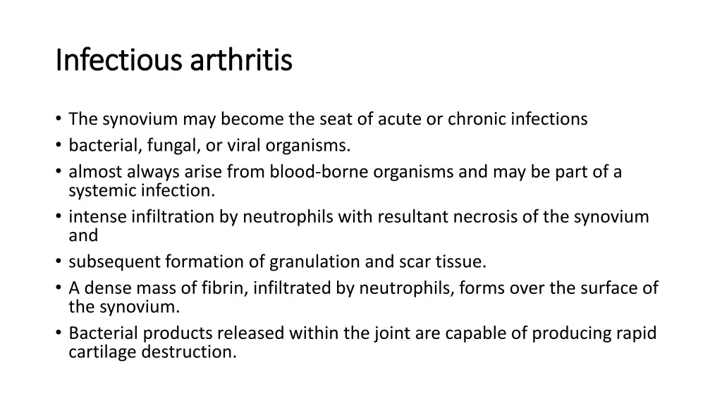 infectious arthritis infectious arthritis