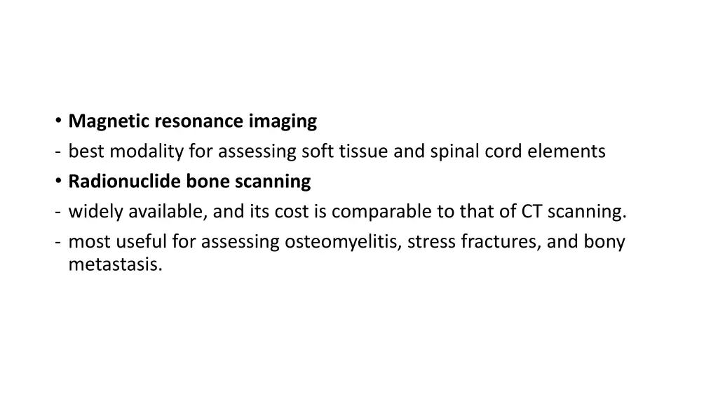 magnetic resonance imaging best modality