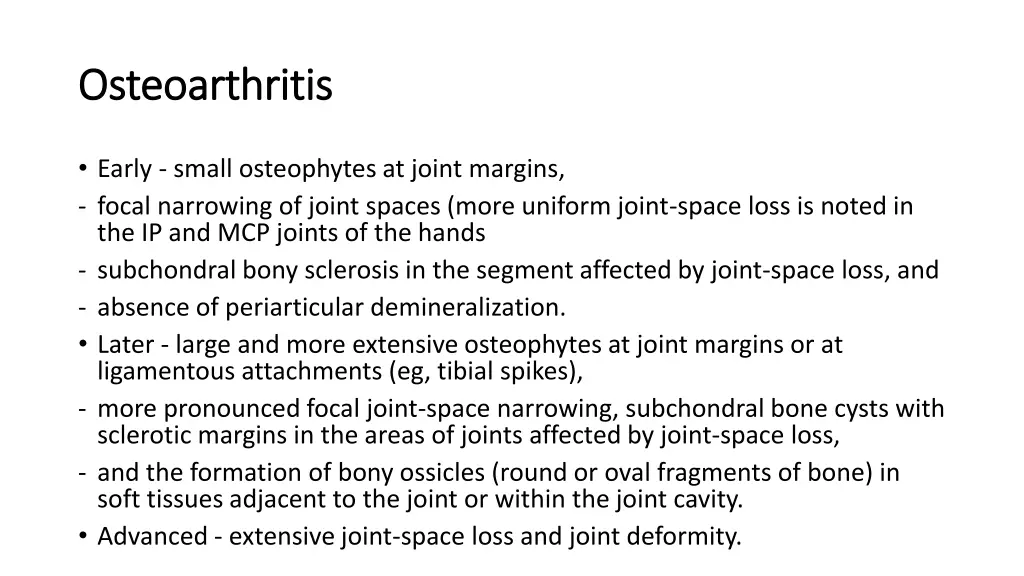 osteoarthritis osteoarthritis