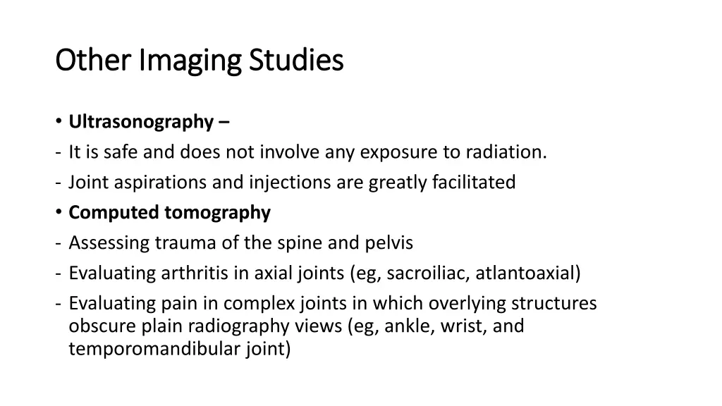 other imaging studies other imaging studies