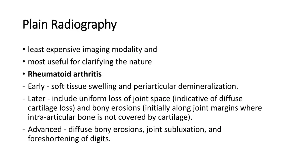 plain radiography plain radiography