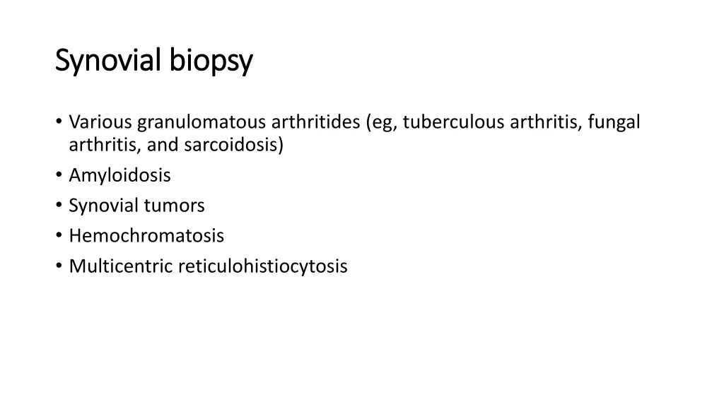 synovial biopsy synovial biopsy