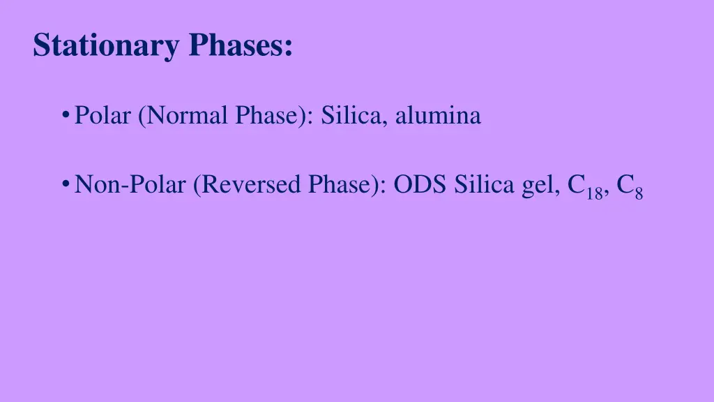 stationary phases