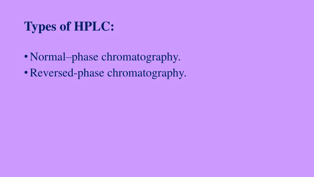 types of hplc