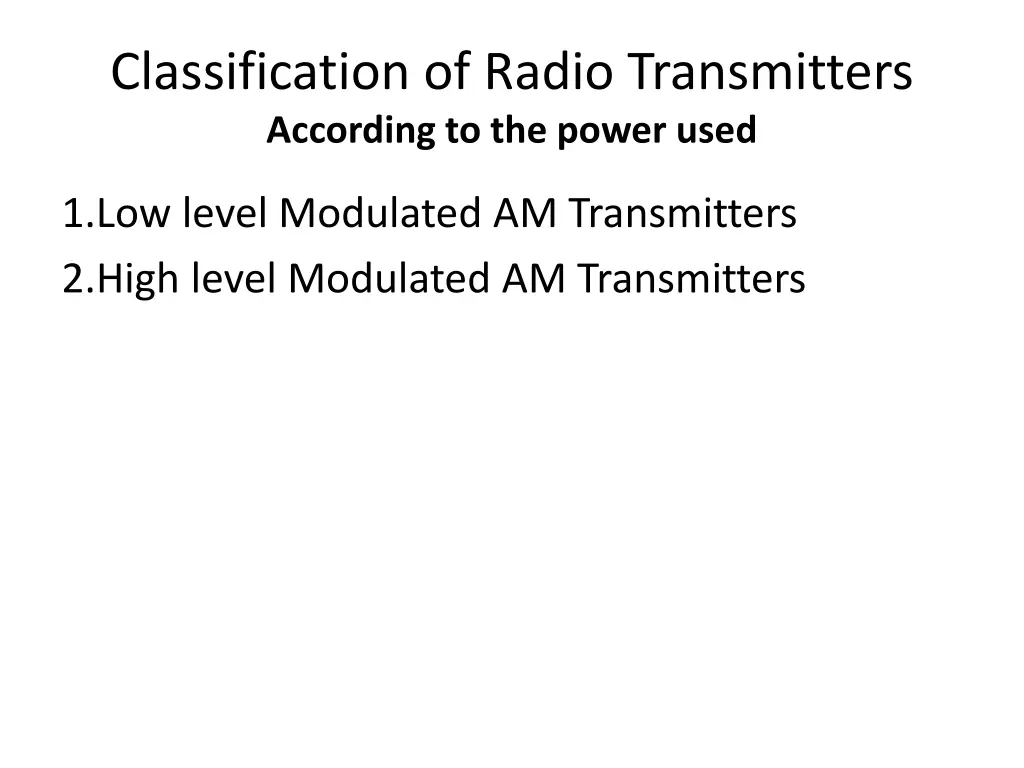 classification of radio transmitters according 2