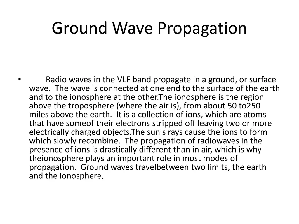 ground wave propagation