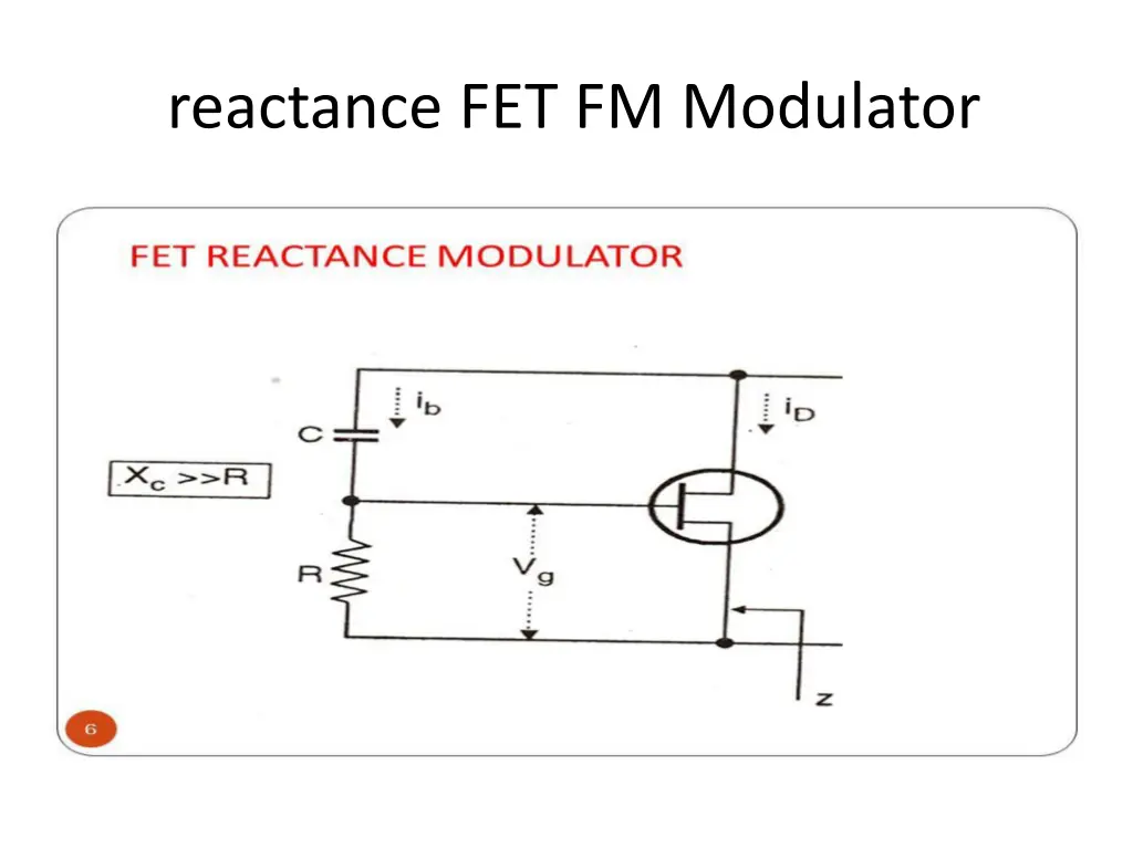 reactance fet fm modulator