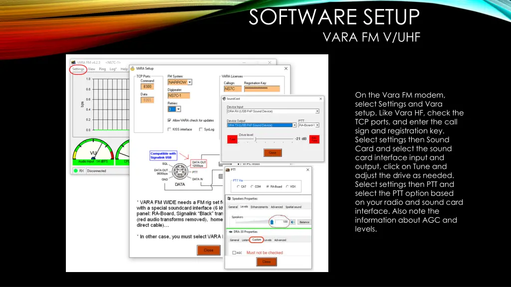 software setup vara fm v uhf 1