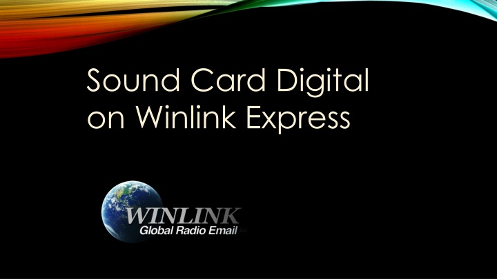 sound card digital on winlink express