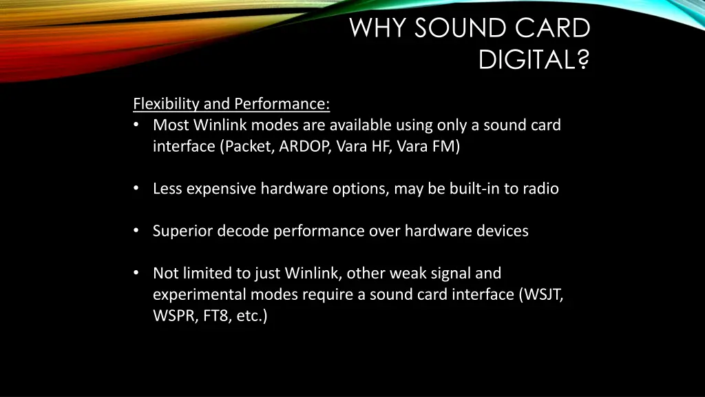 why sound card