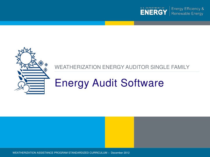 weatherization energy auditor single family