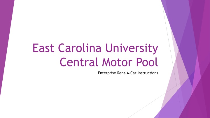 east carolina university central motor pool