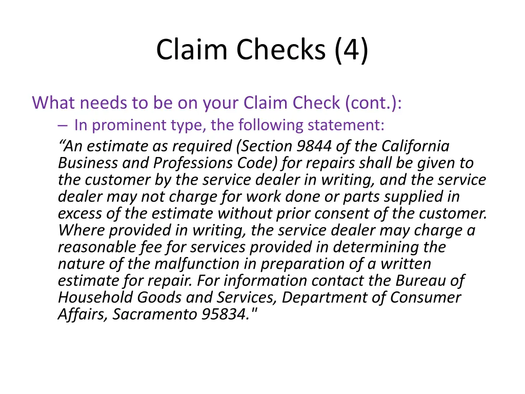 claim checks 4