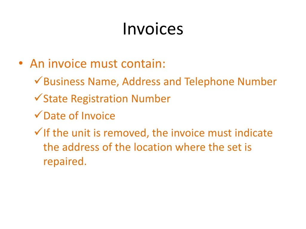 invoices