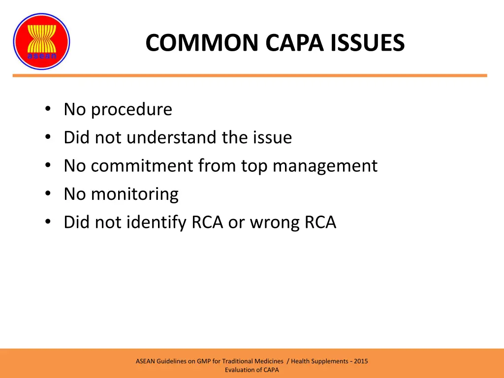 common capa issues