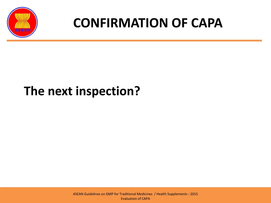 confirmation of capa