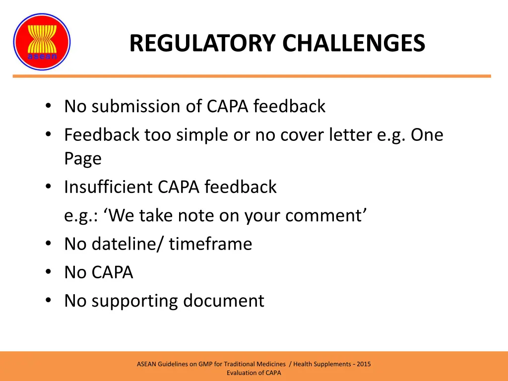 regulatory challenges