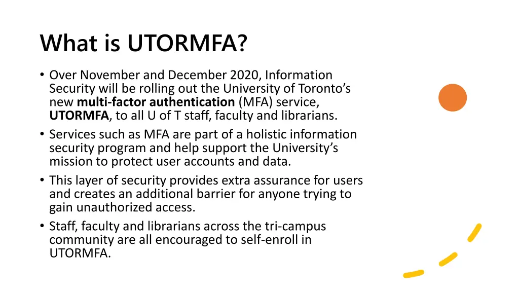 what is utormfa