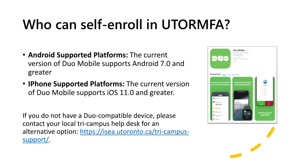 who can self enroll in utormfa 1