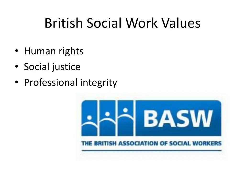 british social work values