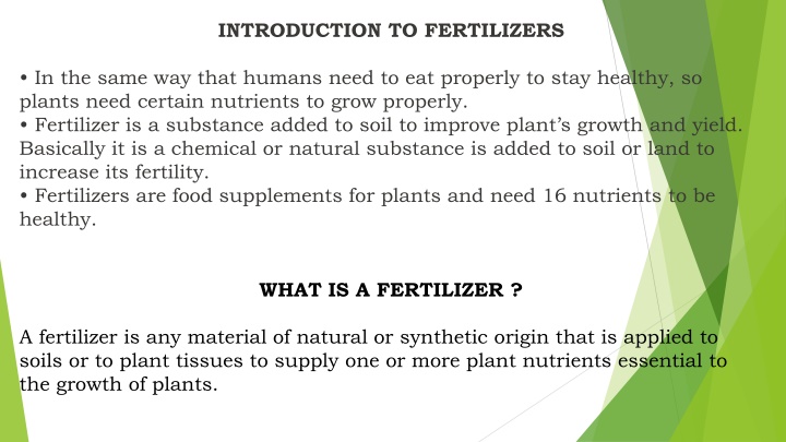 introduction to fertilizers