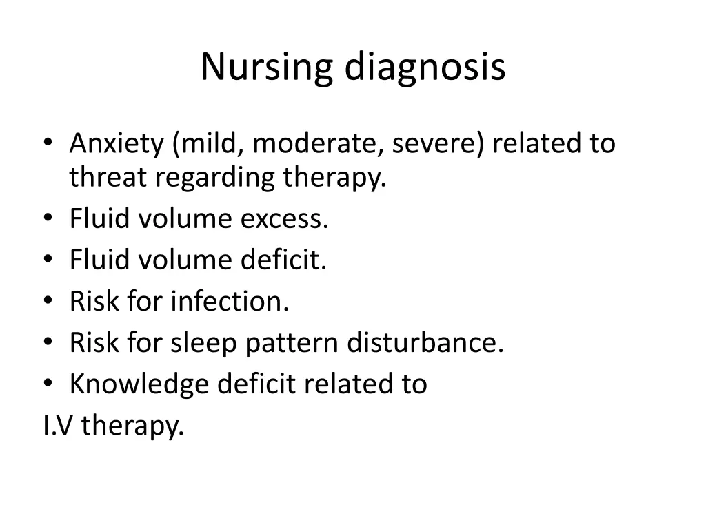 nursing diagnosis